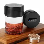 Electric Whiskey Smoker Kit with 6 Flavors Wood Chips,Cocktail Smoker Kit Built-in Lighter,Rechargeable Drink Smoker Kit