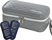 Breastmilk Cooler Bag with Ice Packs, Breast Milk Cooler Travel Bags Fit for Milk Bags, Insulated Breast Pump Milk Storagebag (Gray)