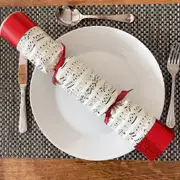 Robin Reed Musical Notes Christmas Crackers x8 Red