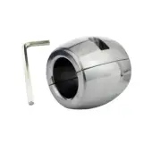 Stainless Steel Ball Stretcher Squeeze Heavy Pendant Enhancer Chastity Ring%