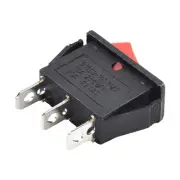 3 Pin Switch ON-OFF-ON Switch Rocker Switch Flame Retardant ABS High Reliability