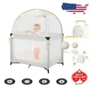 See-Through Baby Pack N Play Tent - Quick Setup & Mosquito Protection Canopy