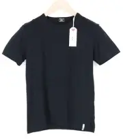REPLAY Men T-Shirt Underwear S Plain Black Crew Cotton Blend Stretchy Casual
