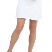 IBKUL White Solid Faux Wrap Skort, Size XS (26000-WHITE-XS)