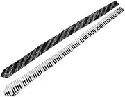 [NOLITOY] 2pcs Tie Music Note Print Kids Decor Party Favors Leopard Decor Mens Men Essentials Musical Patterned Party Supplies Music Decor Holiday Decorations Piano Satin Student