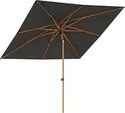Baser Supreme Push Aluminium Umbrella 250x250 cm – Premium Outdoor Umbrella, UPF 80+ UV Protection, 260 g/m² Solution-dyed Acrylic, PushLock™ & ShadeAdjust™ System for Easy Height & Tilt Control