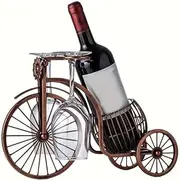 AIMALL Vintage Tricycle Wine Rack - Decorative Wine Glass and Bottle Holder, Retro European Style Ornament for Home and Bar Décor