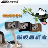 在飛比找momo購物網優惠-【ANBORTEH 安伯特】貓熊磁吸/磁鐵式吸頂面紙盒套(A