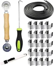 Window Screen Repair Kit | 24X Screen Retainer Spline with Removal Hook | Home Upgrade Accessories for Gate Garage Garden Outdoor Patio Pool Porch RV