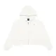 KANGOL 英國袋鼠 白 小LOGO 女短版連帽外套 KAORACER 6252140100
