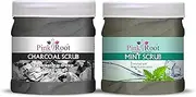 Charcoal Scrub 500gm with Mint Scrub 500gm, Multi Color