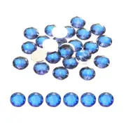 Flat Back Round Acrylic Rhinestones,20mm Deep Blue Crystal Rhinestones 50Pcs