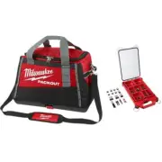 Milwaukee PACKOUT Tool Bag 20" + Impact Driver Bit Set, PACKOUT Case (100-Piece)