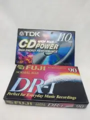 1 TDK PWR-110 CD POWER HIGH BIAS & 1 Fuji DR-1 Norm Bias AUDIO CASSETTE TAPE NEW