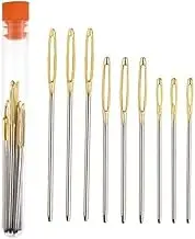 9 PCS Large Eye Blunt Sewing Needles with Plastic Cross Stitch Knitting Needle Embroidery Leather Handmade Thread