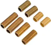 HEALEEP 8pcs Brass Thread Rods for Light Fixtures Professional Lamp Accessories Easy to Use for Lamps and Repairs