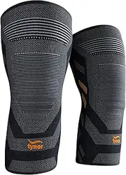 Knee Brace for Knee Pain 2 Pack Knee Compression Sleeves for Men and Women, Running, Weightlifting Workout Sports Breathable Non Slip Knee Cap Support for Meniscus Tear, ACL, Arthritis (XL)