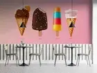 3D Ice Cream Chocolate Spread Self-adhesive Removeable Wallpaper Wall Mural 2614