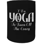 Alcohol Stubby Holder - I Do Yoga - Funny Novelty Birthday Gift Joke Beer Can Bottle Coolie