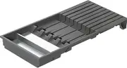 Blum Knife Holder, Legrabox, Up to 9 Knives, Orion Grey, Plastic/Stainless Steel, Removable, Anti-Fingerprint, Kitchen Drawer Organizer