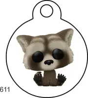 Pet Tag Personalized Pet ID tag for Dog and Cat ROUND Tag Unique baby Rocket