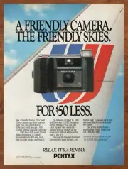 1986 Pentax Ultra Sport 35mm Camera Vintage Print Ad/Poster Retro Tech Pop Art