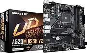 GIGABYTE A520M DS3H V2 Motherboard - Supports AMD Ryzen 5000 Series AM4 processors, up to 4733MHz DDR4 (OC), PCIe 3.0 x16, LAN GbE, USB 3.2 Gen 1