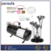 For Car Truck 3 Trumpet Train Air Horn Kit 150 PSI Air Compressor Full System