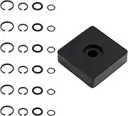 6 set 3/8" & 6 Sets 1/2" Impact Retaining Ring Clip Impact Friction Rings with O-Ring, Including Retainer Ring Anvil Install Tool Compatible with Milwaukee Electric & Pneumatic Impact Wrench