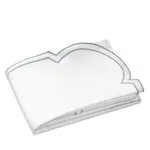 Dea Luxury Linens Artemide Embroidery Flat Sheet, King