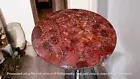Red Onyx Stone Table Handmade Luxurious Modern Coffee Dining Side Table Decor