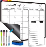 Magnetic Dry Erase Calendar for Refrigerator Monthly Planner Whiteboard Sheet wi