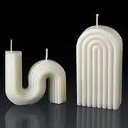 Roowest 2 Pieces Aesthetic Candles Shaped Candles Twist Candle Trendy Candles Taper Candles Minimalist Geometric Candle Soy Wax Scented Candle Art Decoration for Birthday Wedding Decor