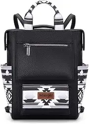 [Montana West] Wrangler Aztec Backpack Purse for Women Ladies Back Zip Anti Theft Convertible Backpack with Adjustable Strap