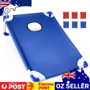 Portable Cornhole Board Set Useful with 3 Red 3 Blue Bags for Kids Adults Family