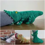 歐美卡通針織鱷魚襪 KNIT CROCODILE SOCKS可愛動物毛線襪 地板襪 學步襪 鯊魚地板襪 中筒襪 男襪 女