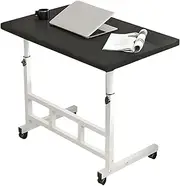 Laptop Table, Small Stand Desk Desktop Computer Standing Study Desks Bed Side Tables Home Office Travel Studio Furniture Standing Laptop Rolling Desk (1 Tier)