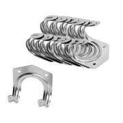 Universal Galvanized Metal Utility Storage Hooks for Garden Tools (Pack of 10)