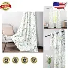 Stylish Light-Filtering Bird Print Curtains, 2 Panels, 42" x 45" with Tiebacks