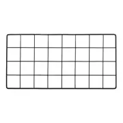 16x8" Wire Grid Panel, 1 Pcs Iron Decorative Wall Grid, Black