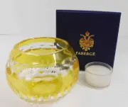 New Faberge Yellow Crystal Nadya Voltive/Candle Holder w/ Box