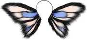 [Oxtxuzdm] Butterfly Headbands Cosplay Devil Wing Hairbands Dark Headwear Makeup Washing Face Hairbands Birthday Party