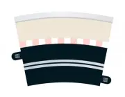 Scalextric Radius 3 22.5° Single Lane Curve Track - 4pcs C7017