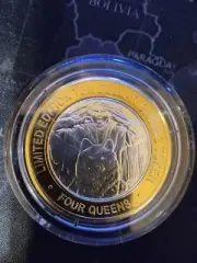 2024 FOUR QUEENS $10 Silver Strike Clad Coin Female Wolf St. Patrick's Day RARE