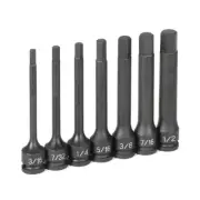 3/8" Dr. 7 Pc. 4" Length Fractional Hex Driver Set GRE1247H Brand New!