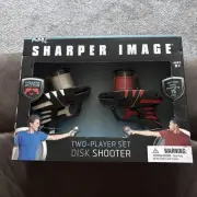 Sharper Image Two-Player Set DISK SHOOTER Soft Foam Disks Ages 8+ NEW