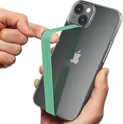 Sinjimoru Silicone Stretching Strap as Phone Grip Holder, Slim Grip Tape for iPhone Case, Secure Phone Strap as Cell Phone Holder. Sinji Loop Mint