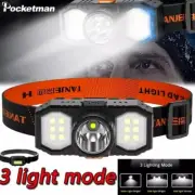 Super Bright Head Torch Headlight built-in battery USB Camping Fish #T