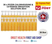 30X CHLORHEXIDINE & CETRIMIDE IRRIGATION SOLUTION 30ml TWIST TOP AMPOULES