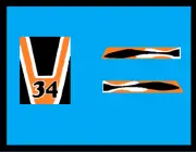 Matchbox Superfast No34 VANTASTIC Set of Stickers NO CAR
